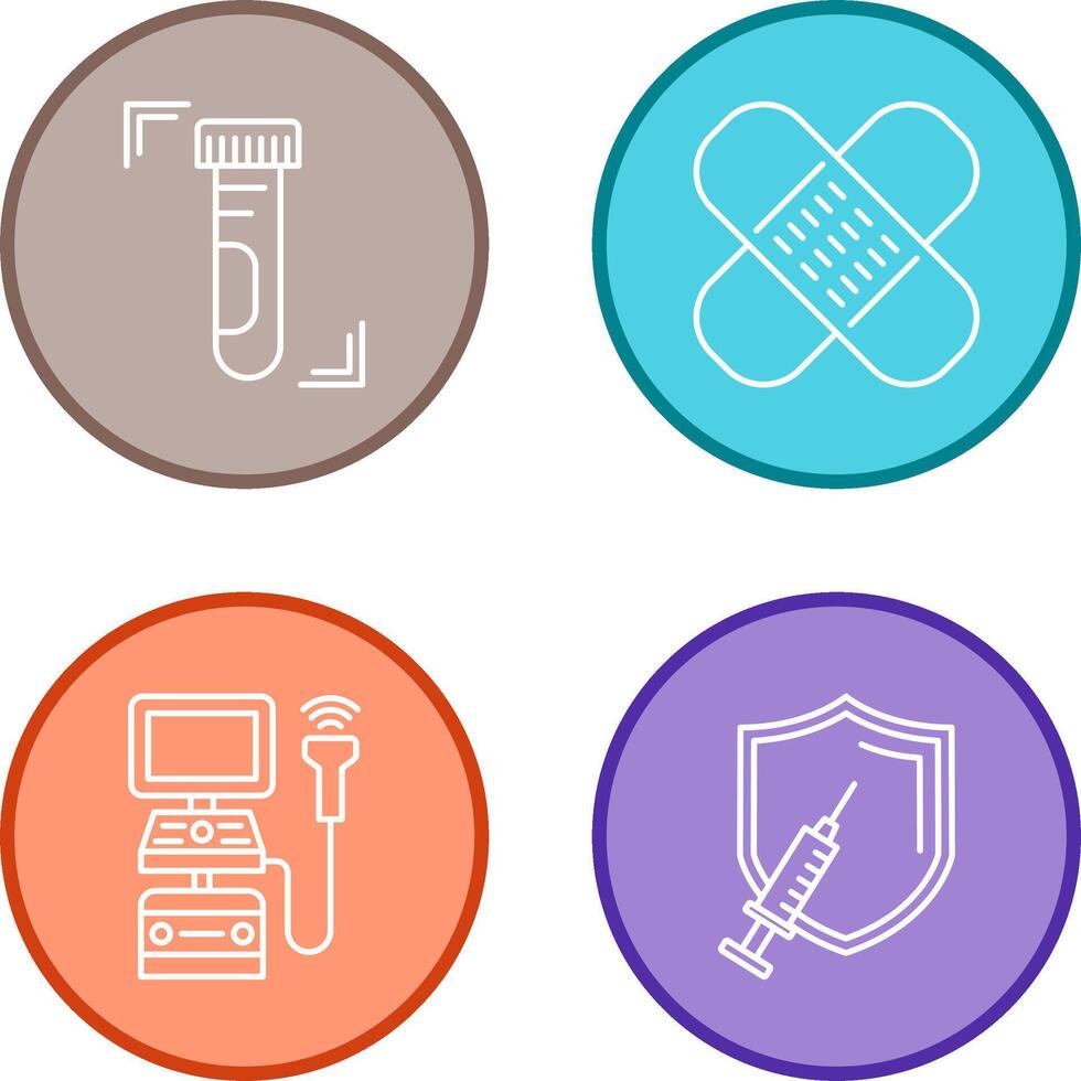Test Tube and Wound Icon vector