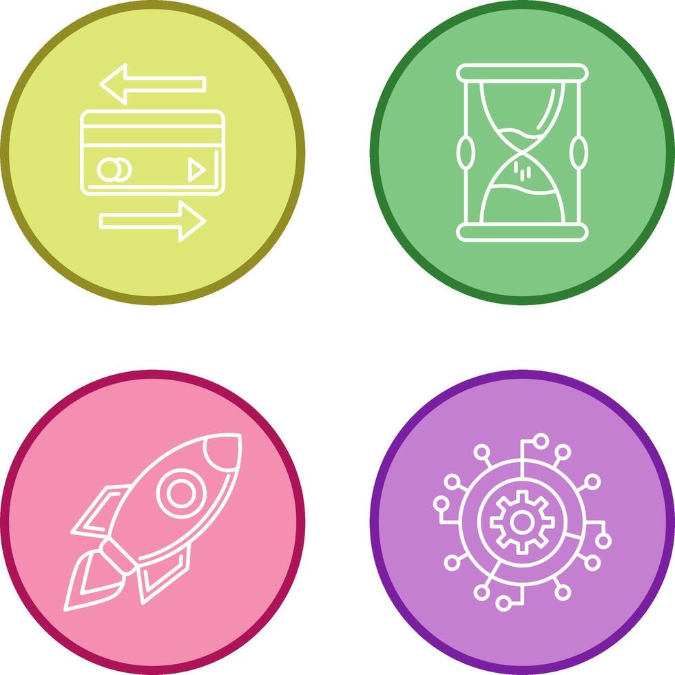 Transaction and Hourglass Icon vector