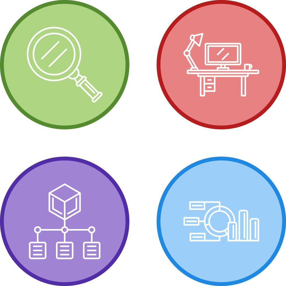 Search and Workspace Icon vector