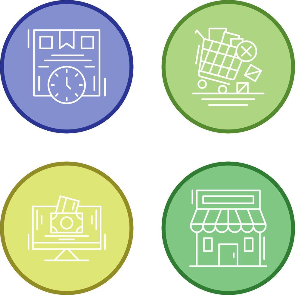 Time is Money and Offer End Icon vector