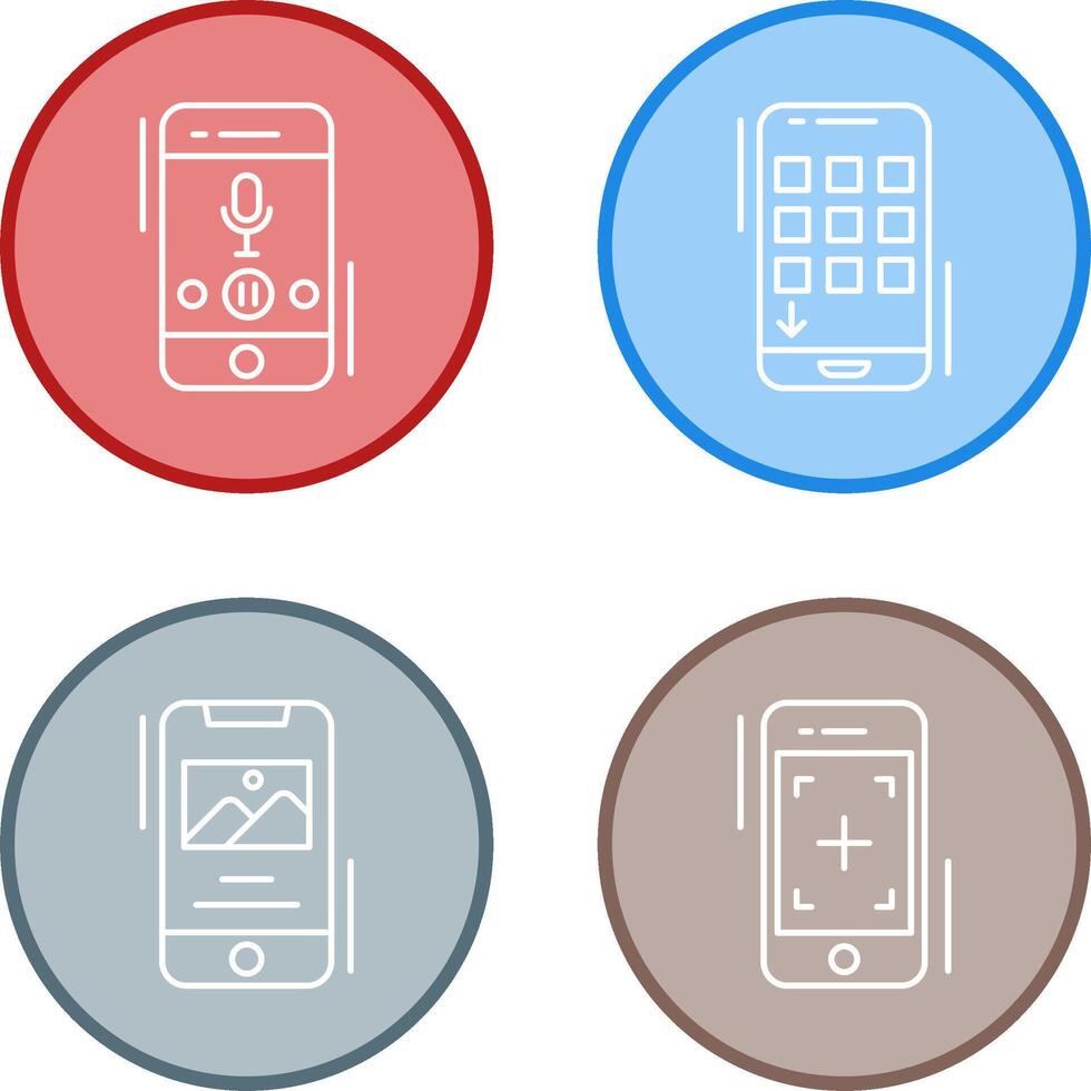 Voice Record and Device Icon vector