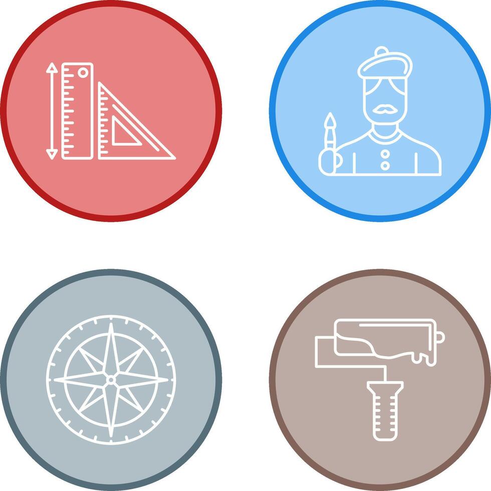 Rules and Artist Icon vector