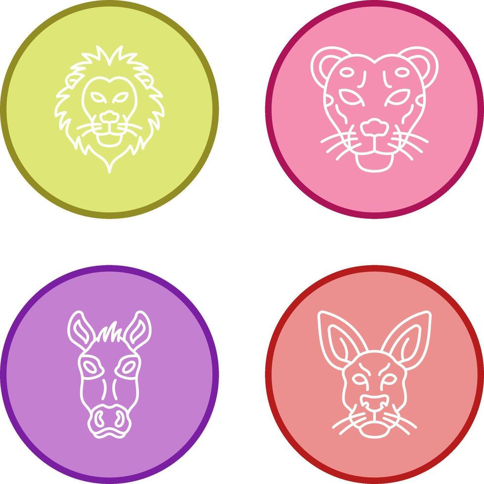Lion and Cheetah Icon vector