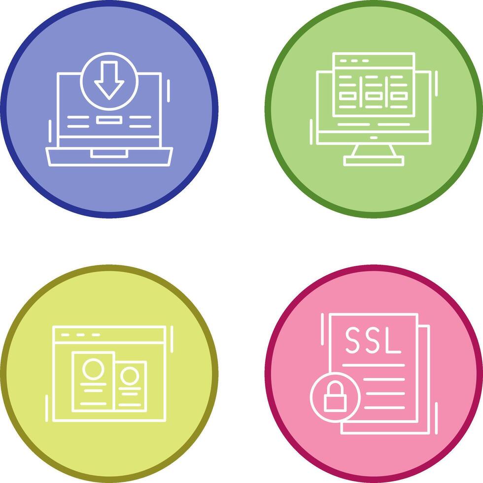 Downlaod and Layout Icon vector