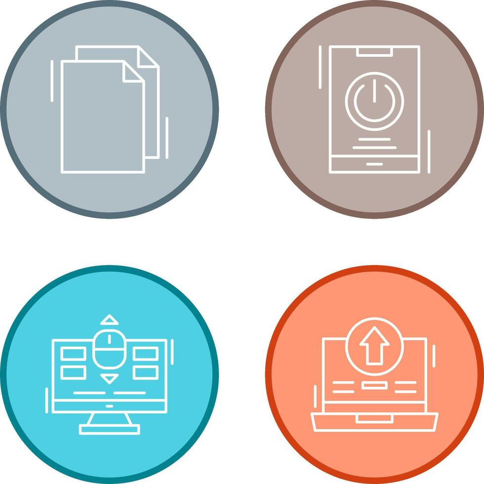 Copy and Power Icon vector