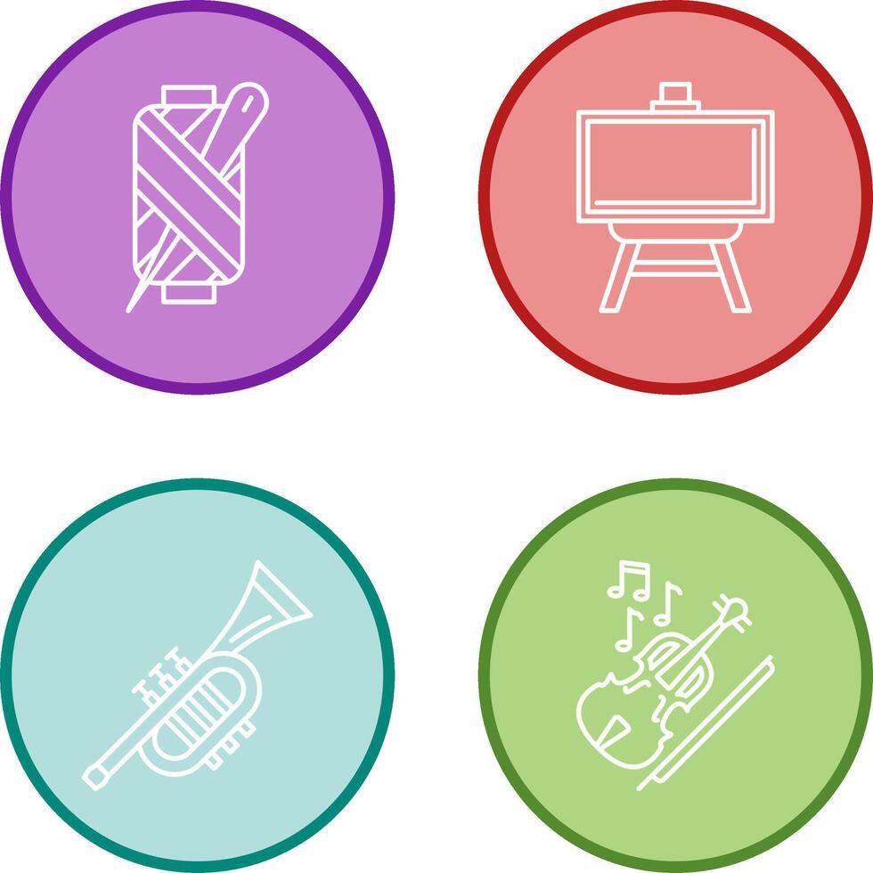 Needle and Easel Icon vector