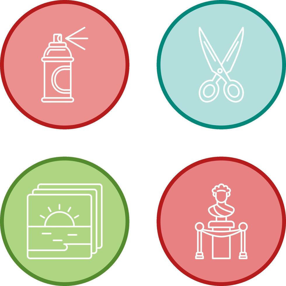 Spray and Scissors Icon vector
