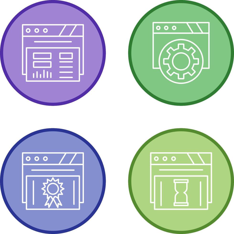 Dashboard and Browser Icon vector