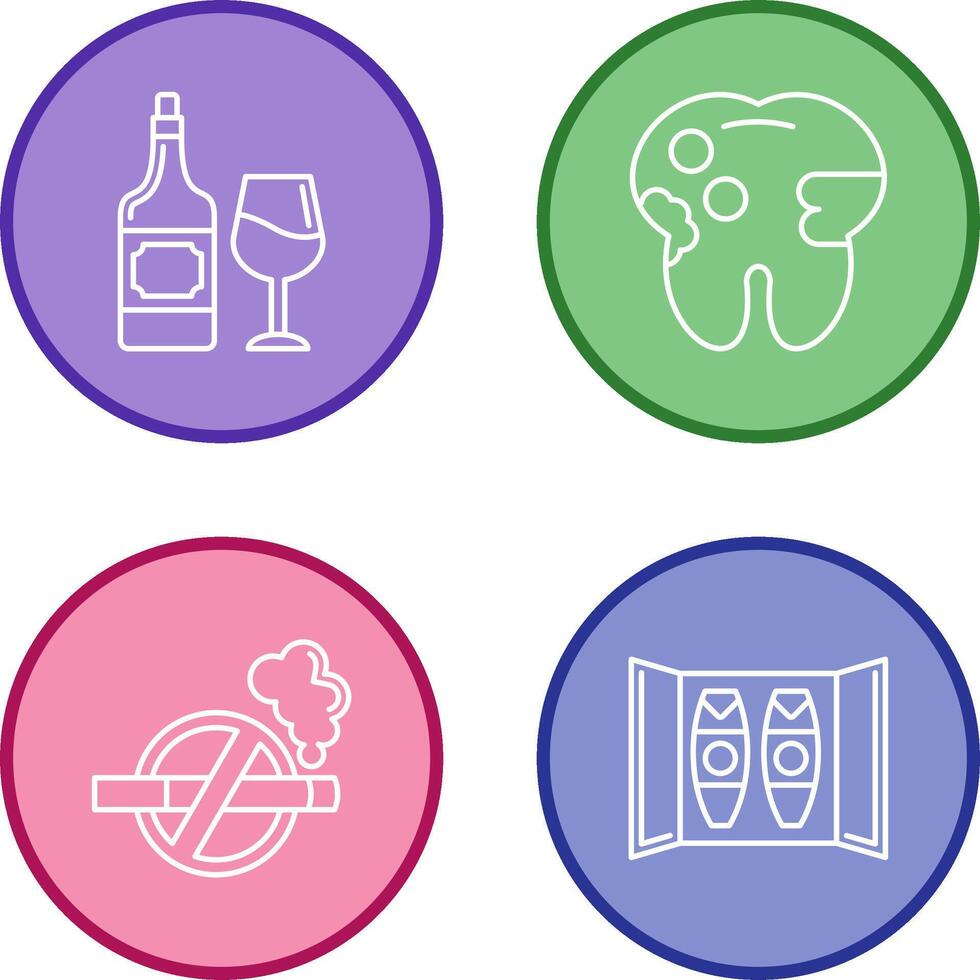Wine and Caries Icon vector
