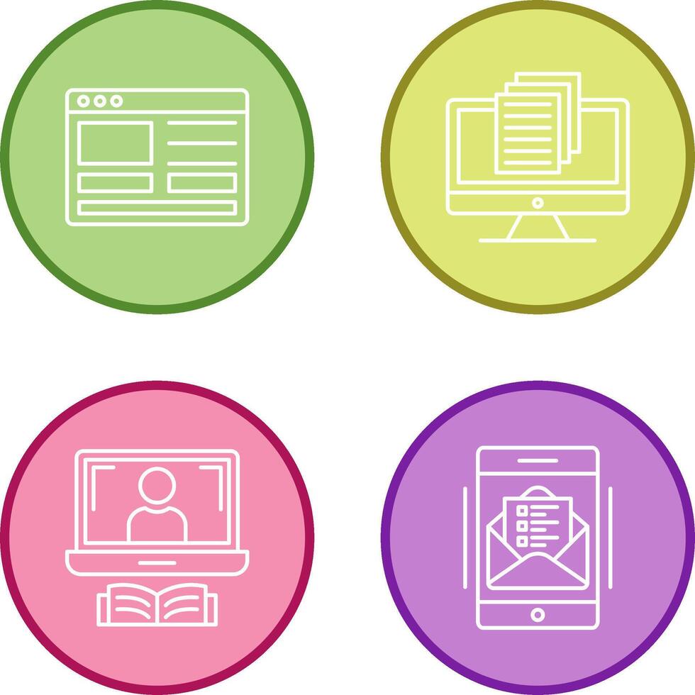Web Design and Document Icon vector