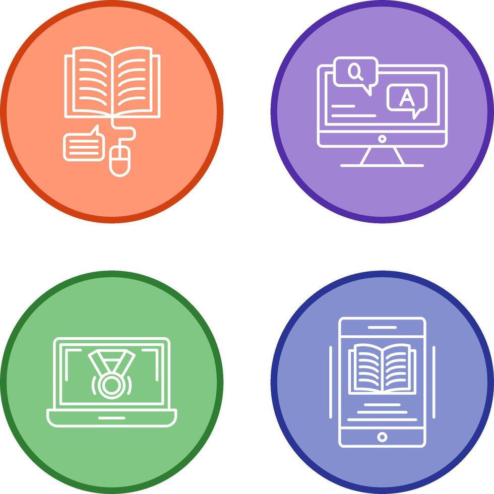 Online Learning and Faq Icon vector