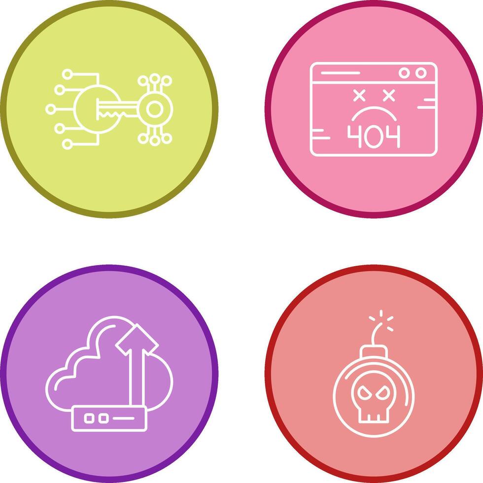 Encryption and 404 Error Icon vector