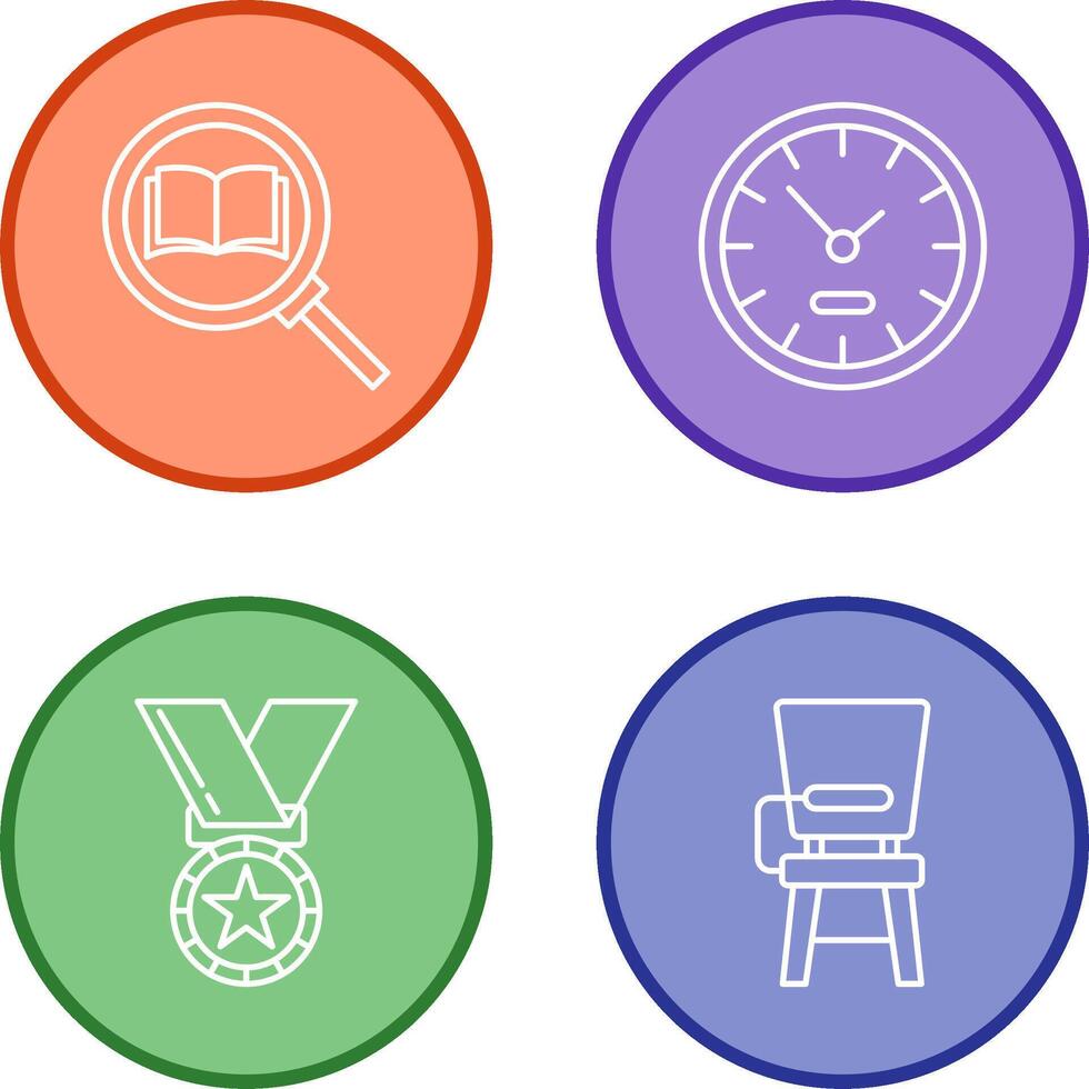 Search and ClockSnack and Money Icon vector