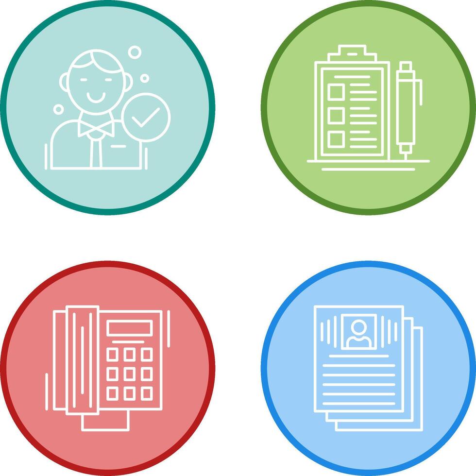 Hire and Check List Icon vector