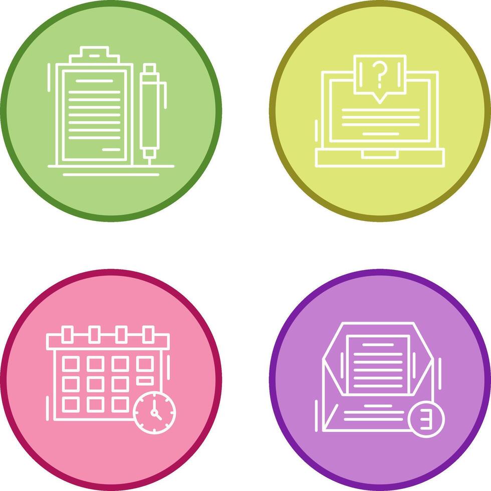 Contract and Question Icon vector