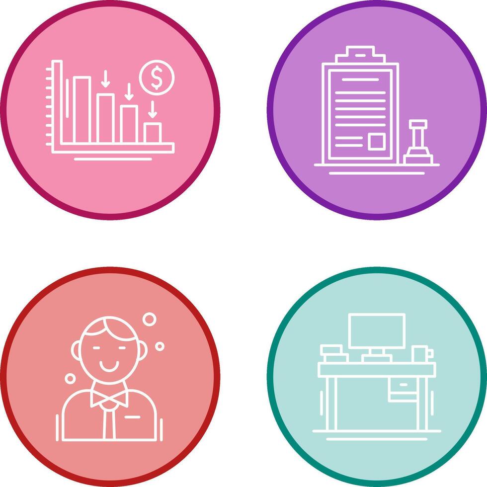 Loss and Stamp Icon vector