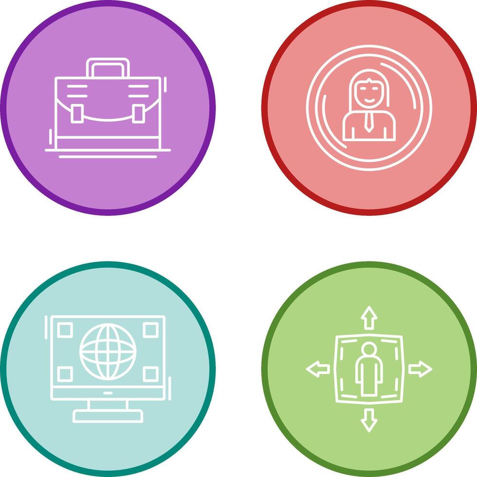 Briefcase and User Icon vector