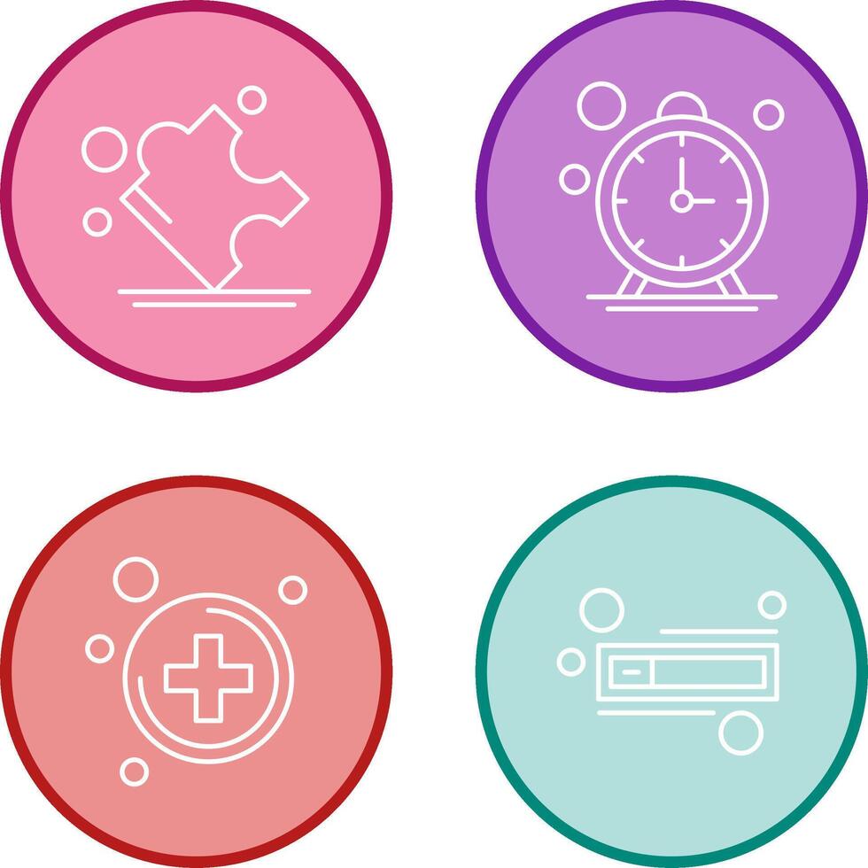 Puzzle and Stop Watch Icon vector