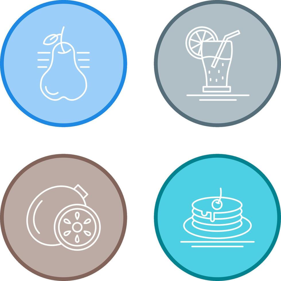 Pear and Orange Juice Icon vector