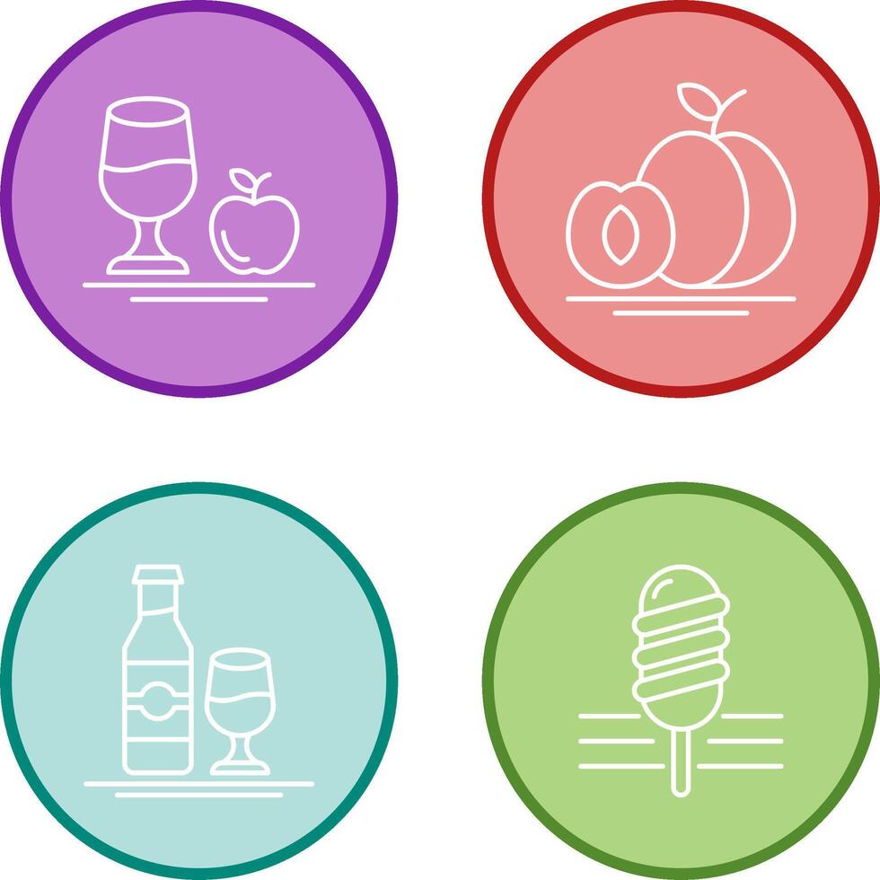 Healthy and Apricot Icon vector
