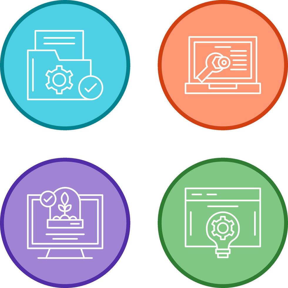 Folder and Repair Icon vector