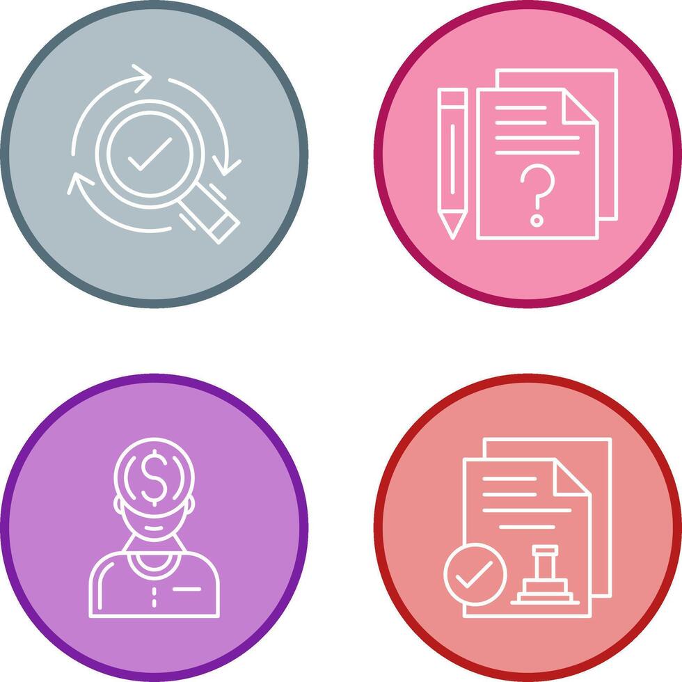Research and Question Icon vector