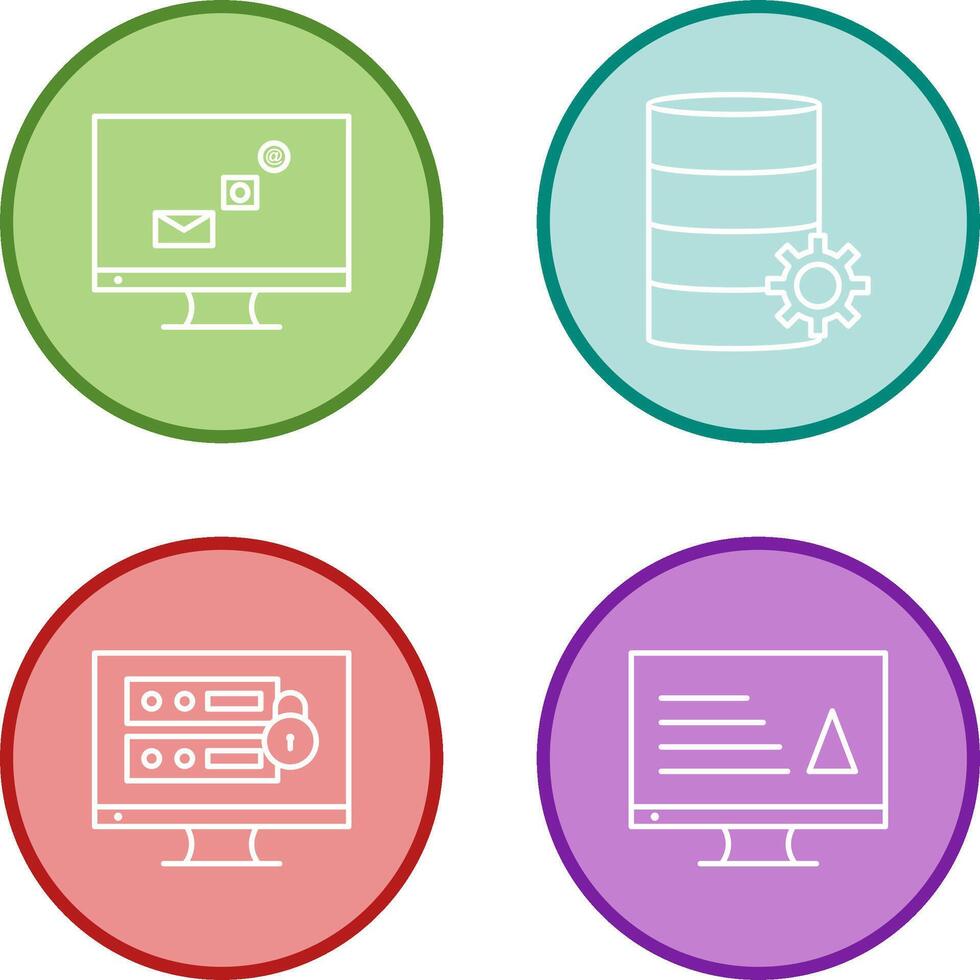digital marketing and database management Icon vector