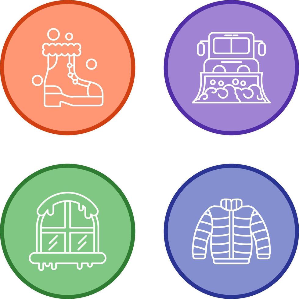 Snowshoes and Truck Icon vector