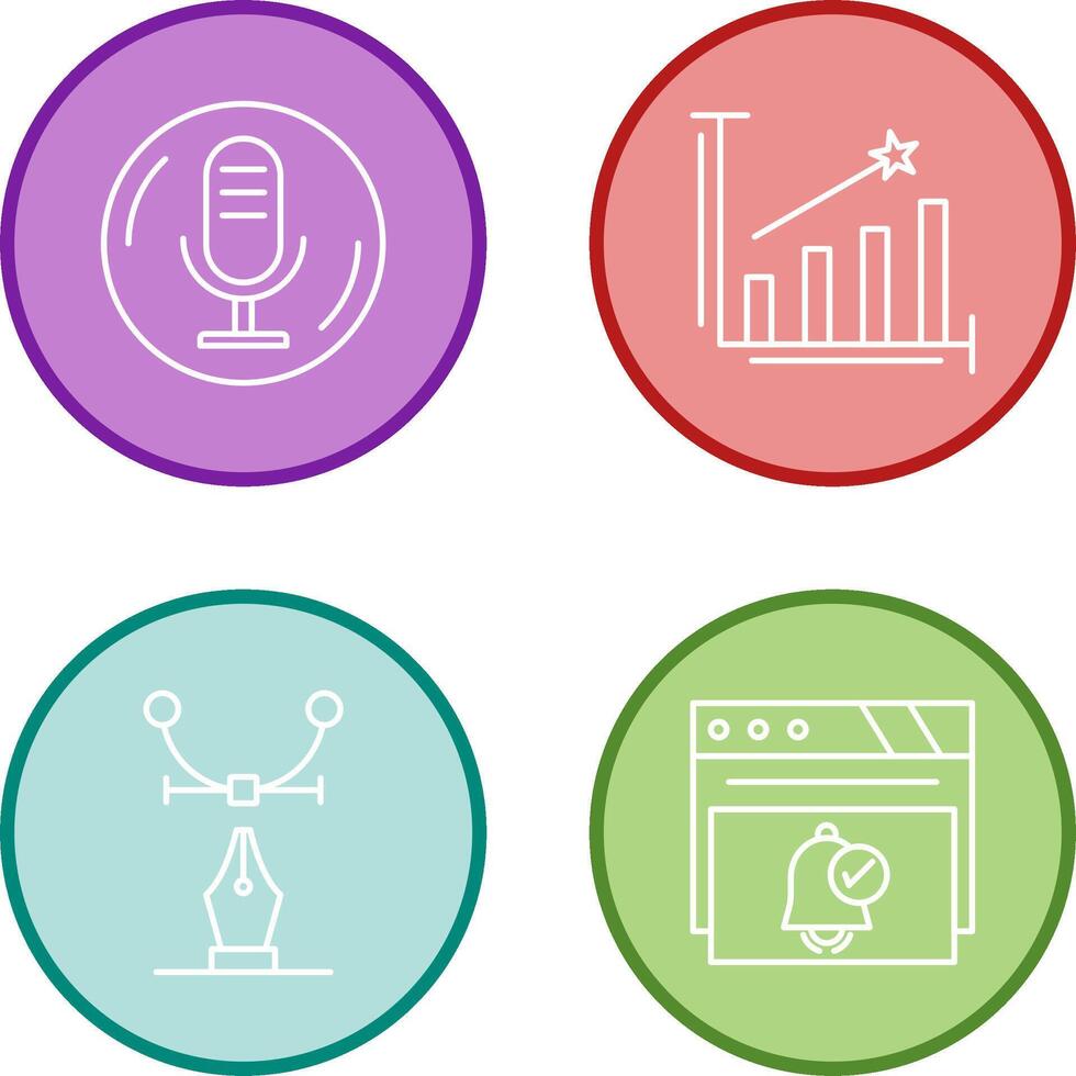 Microphone and Line Bars Icon vector