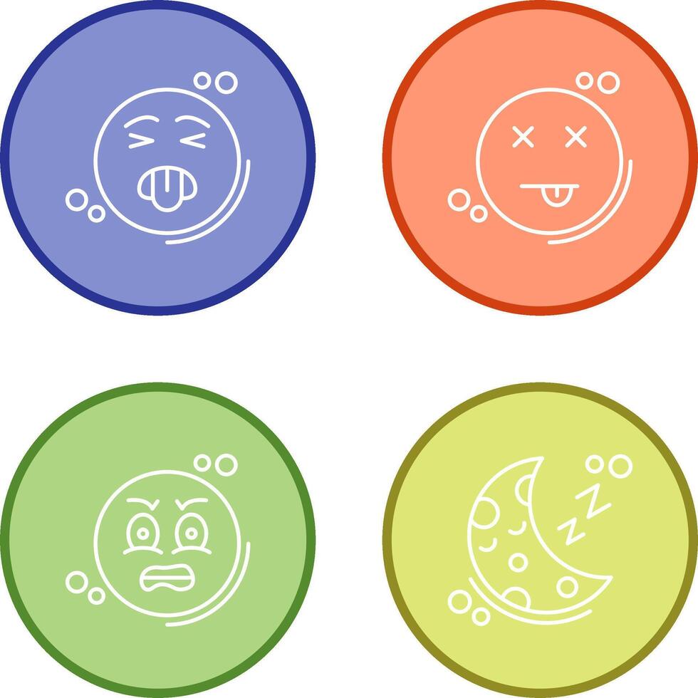 Disgusted and Dead Icon vector