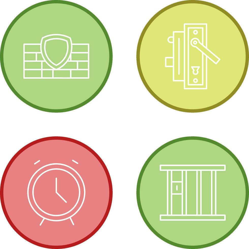 Firewall and Door Handle Icon vector