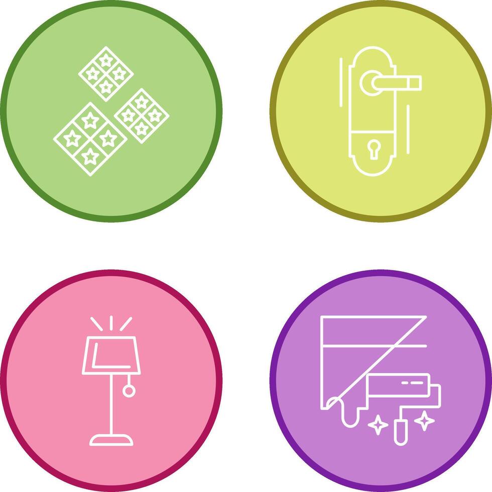 Tiles and Doorknob Icon vector