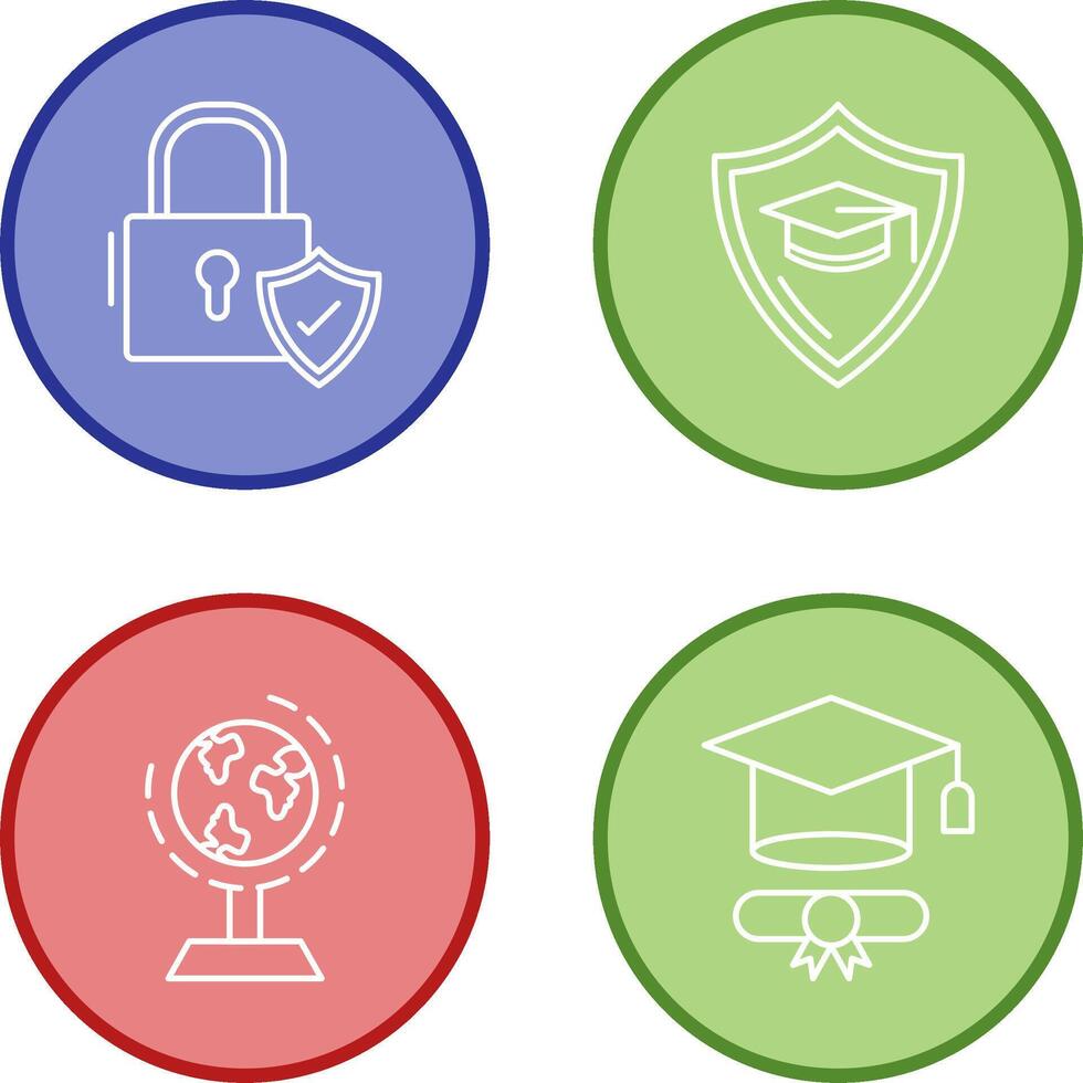 Secure and Education Icon vector