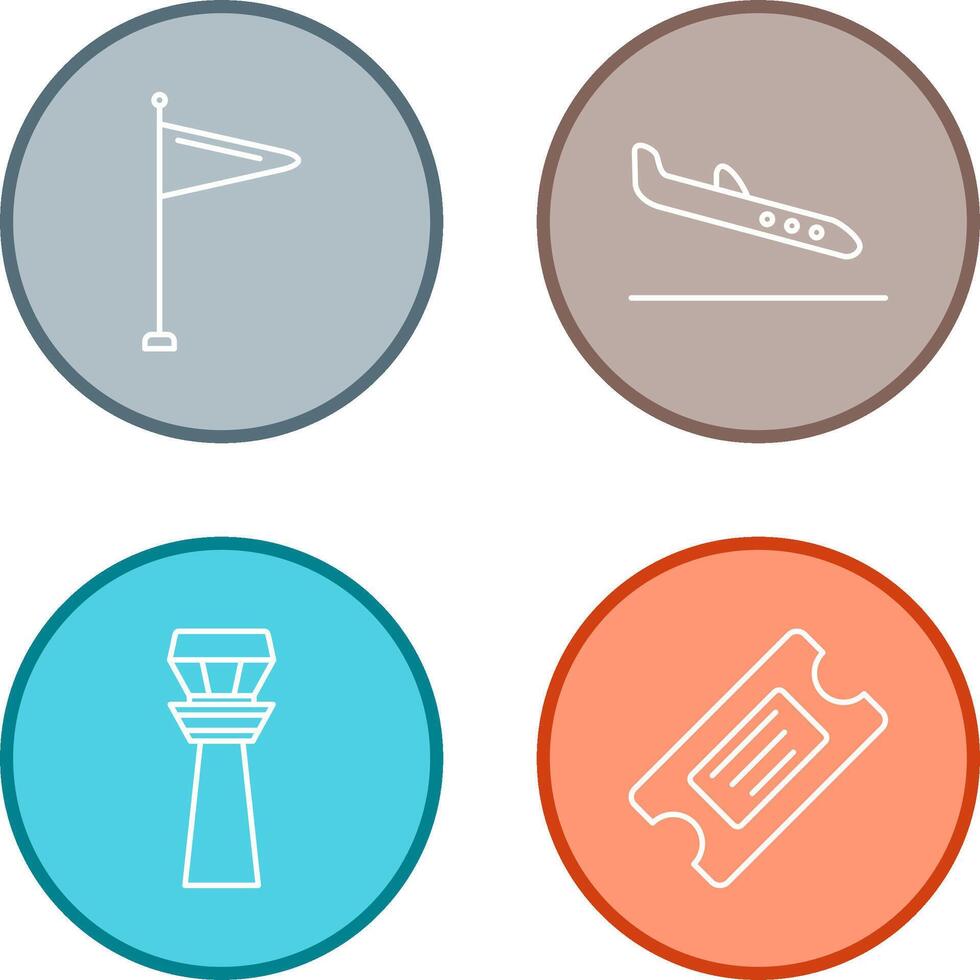Wind Sign and Arrival Icon vector