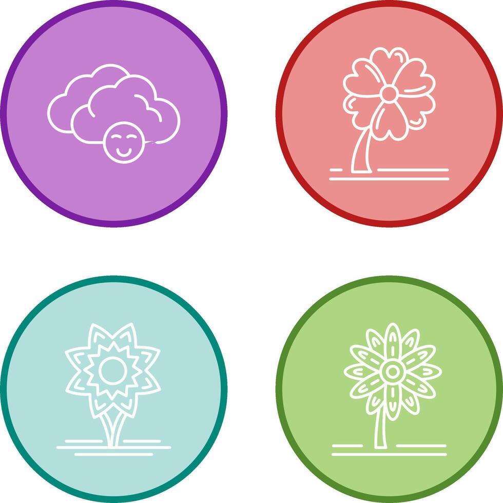 Cloudy and Clover Icon vector