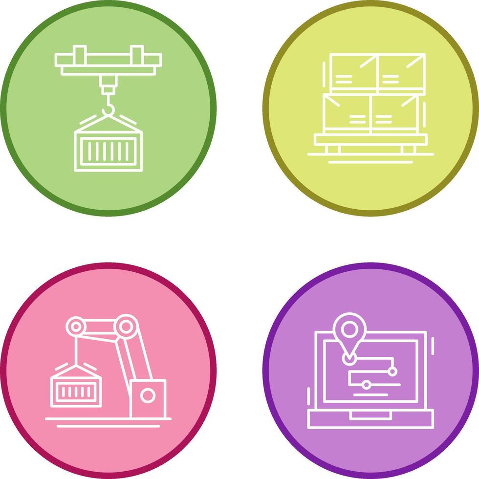 crane and stock Icon vector