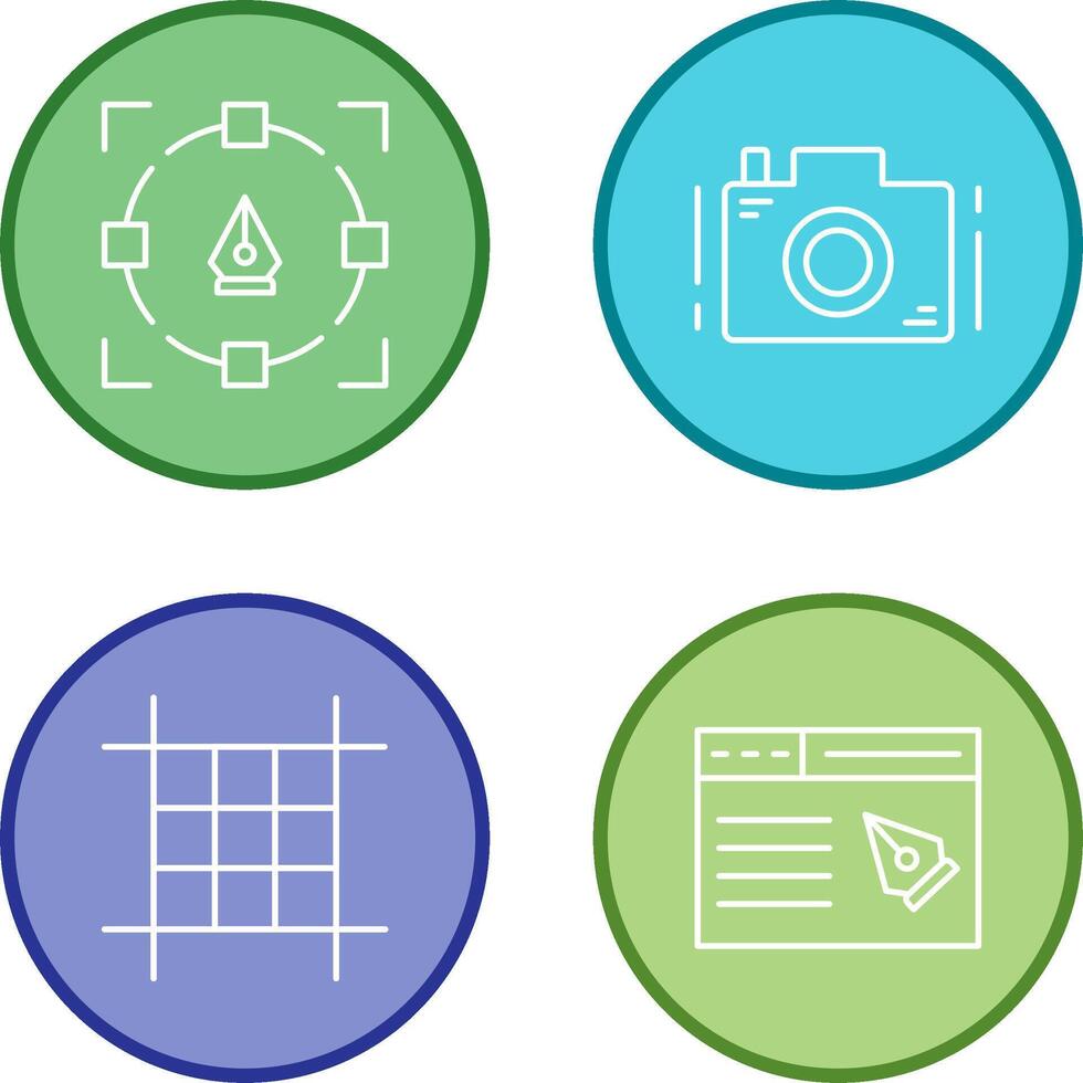 Camera and Icon vector