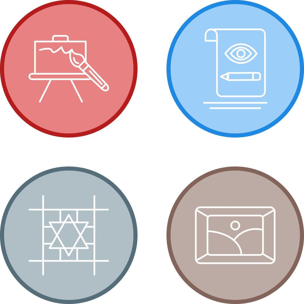 canvas and sketch Icon vector
