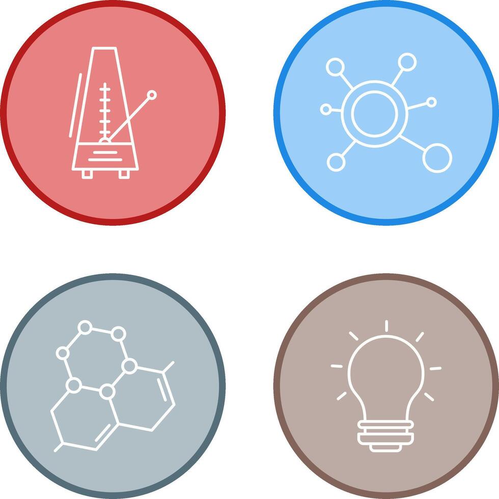 Metronome and Molecule Icon vector