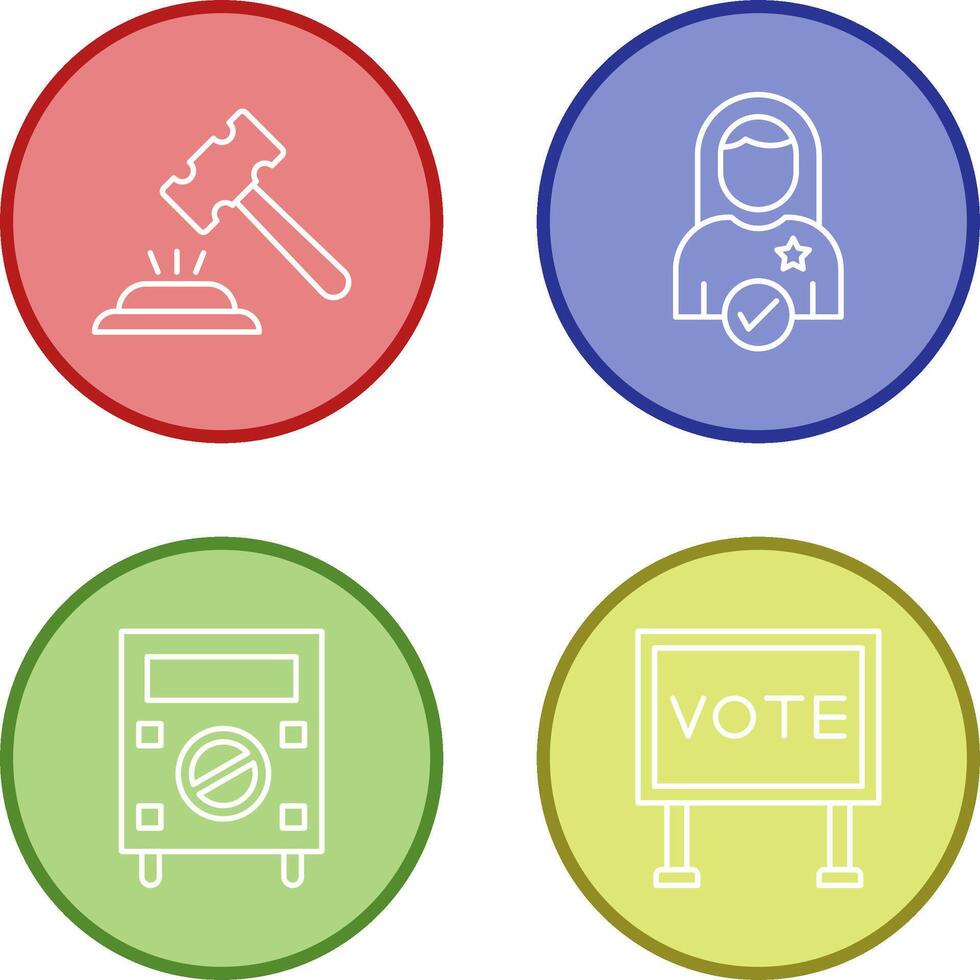 Gavel and Candidate Icon vector