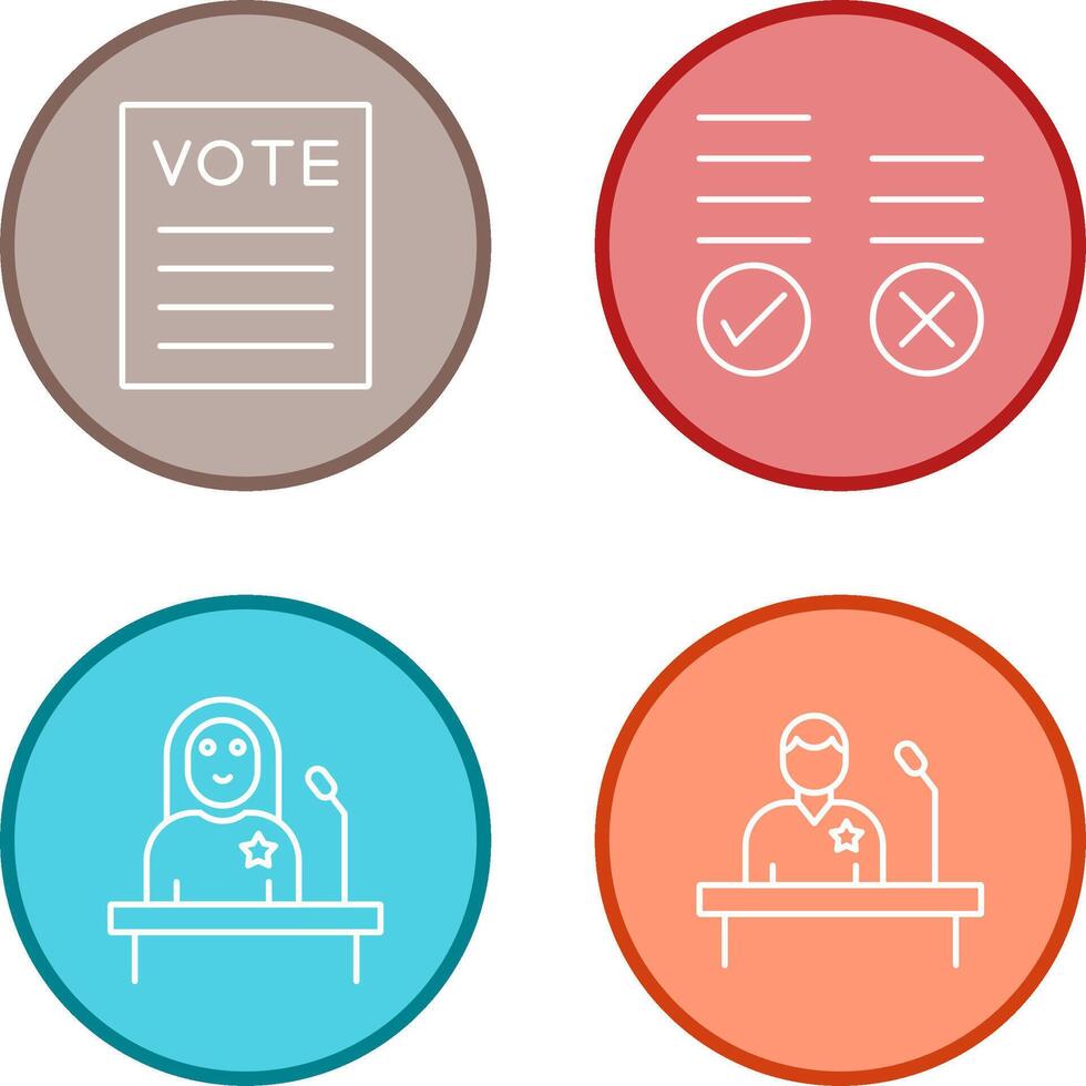 Voting Result and Vote Icon vector