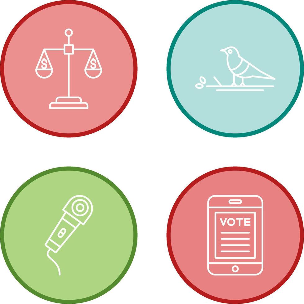 Scale and Bird Icon vector