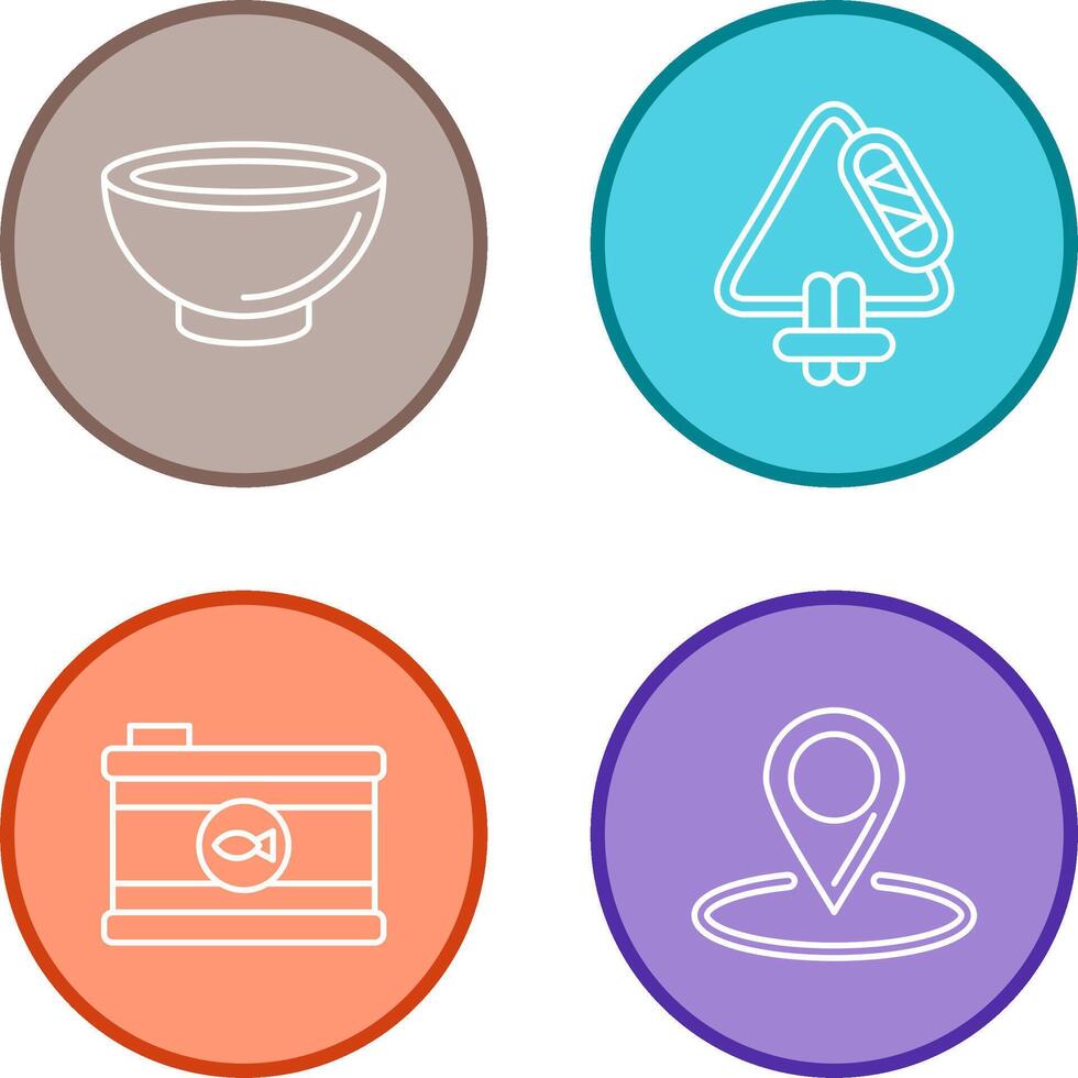 Bowling and Carabiner Icon vector