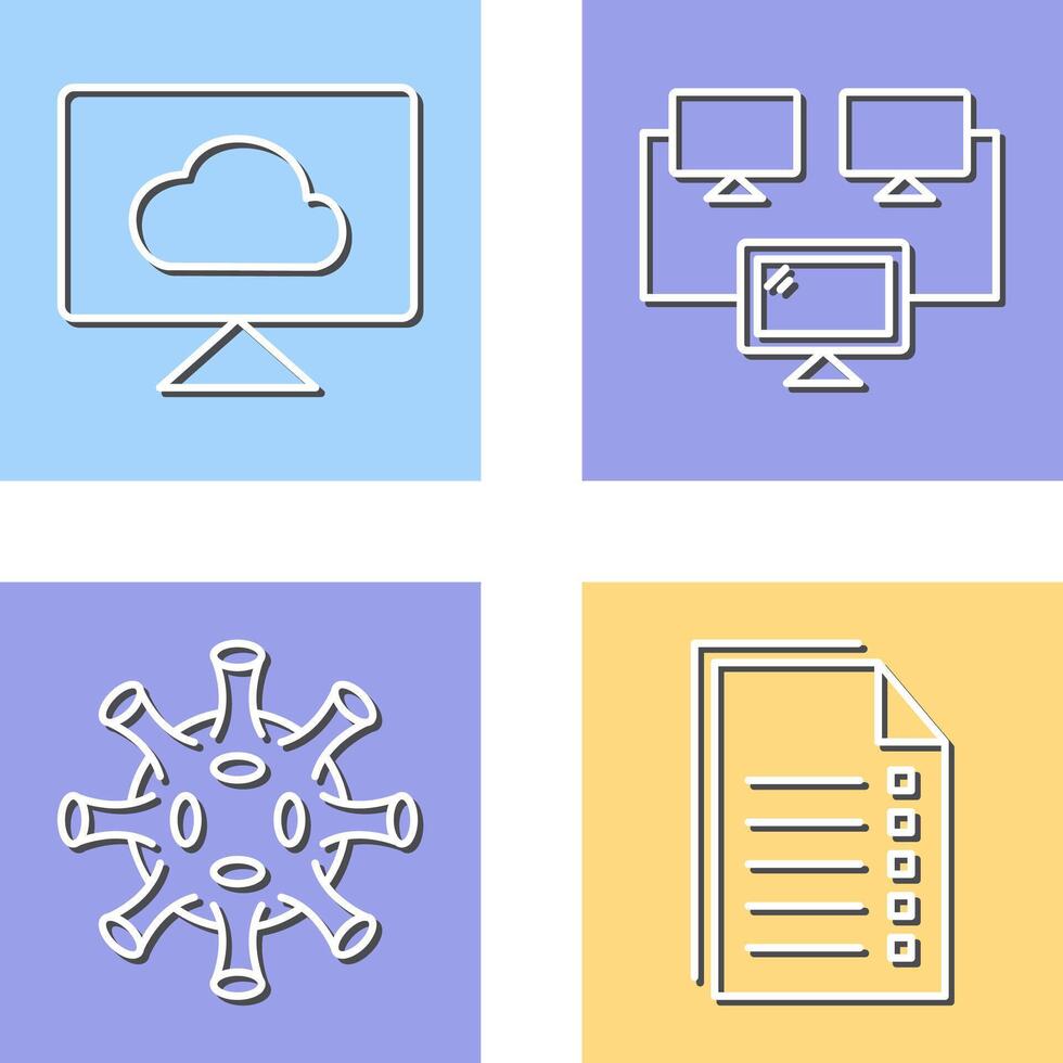 Cloud Systems and Connected Icon vector