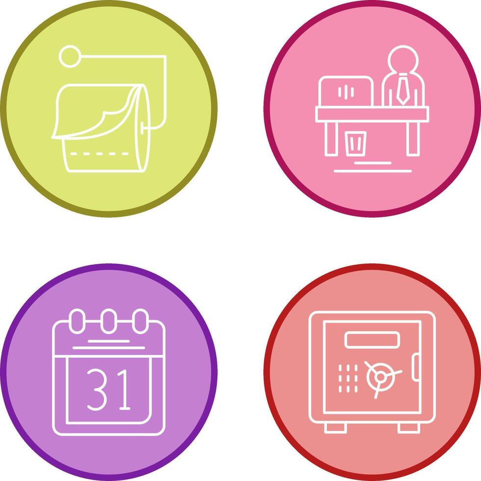 Tissue Roll and Worker Icon vector