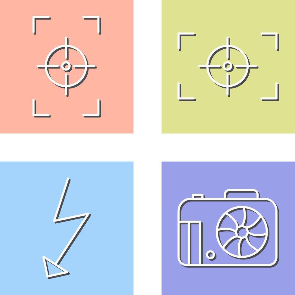 focus vertical and focus horizontal Icon vector