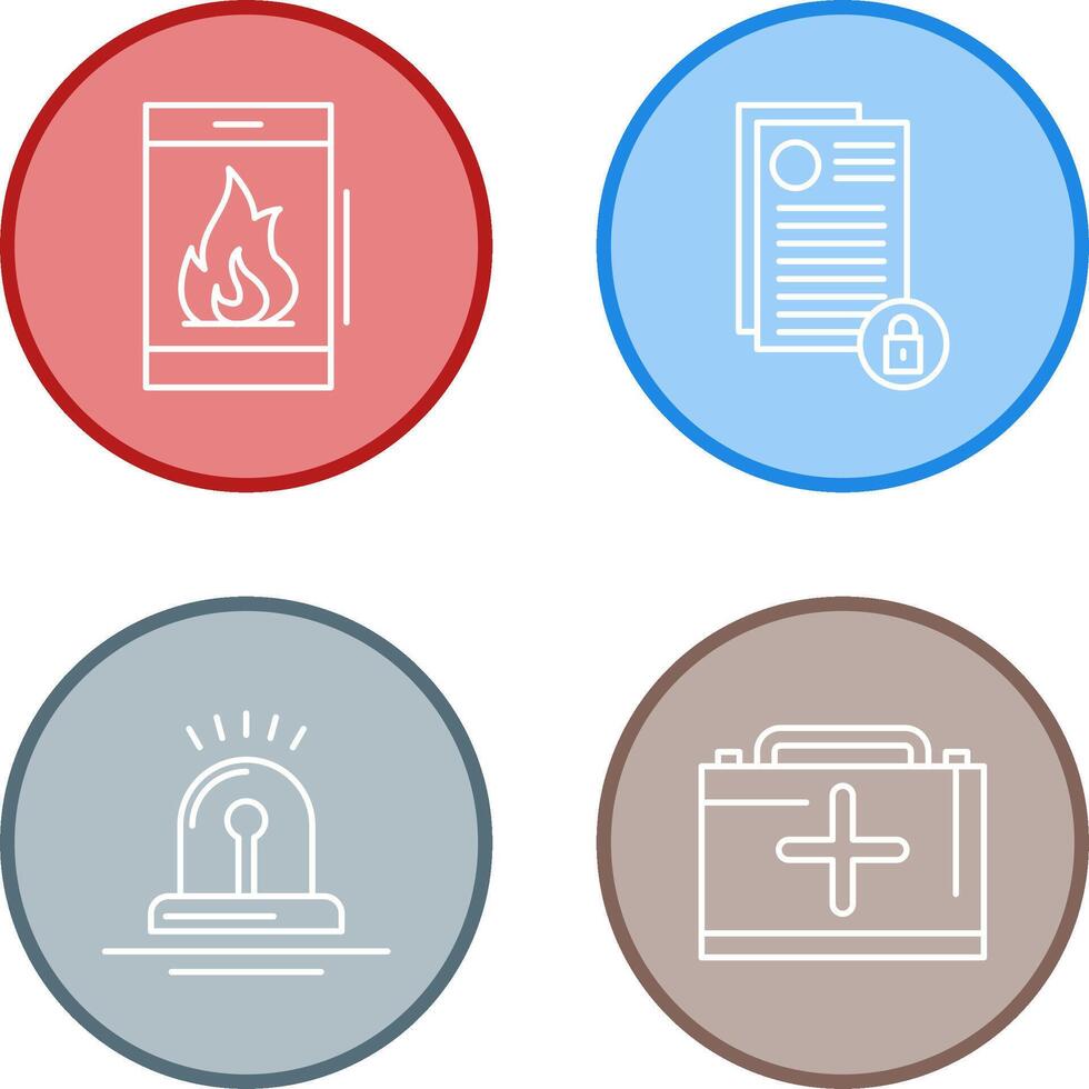 Fire and Privacy Icon vector