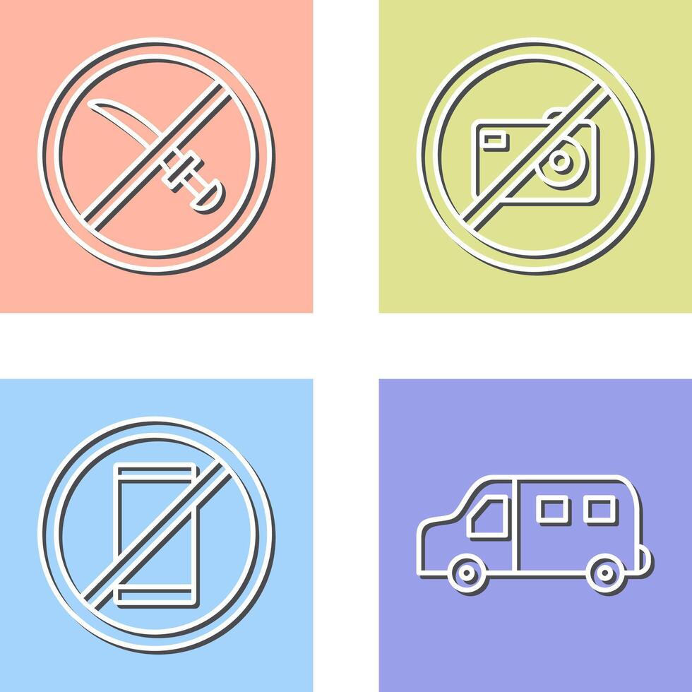 no weapons and no pictures Icon vector