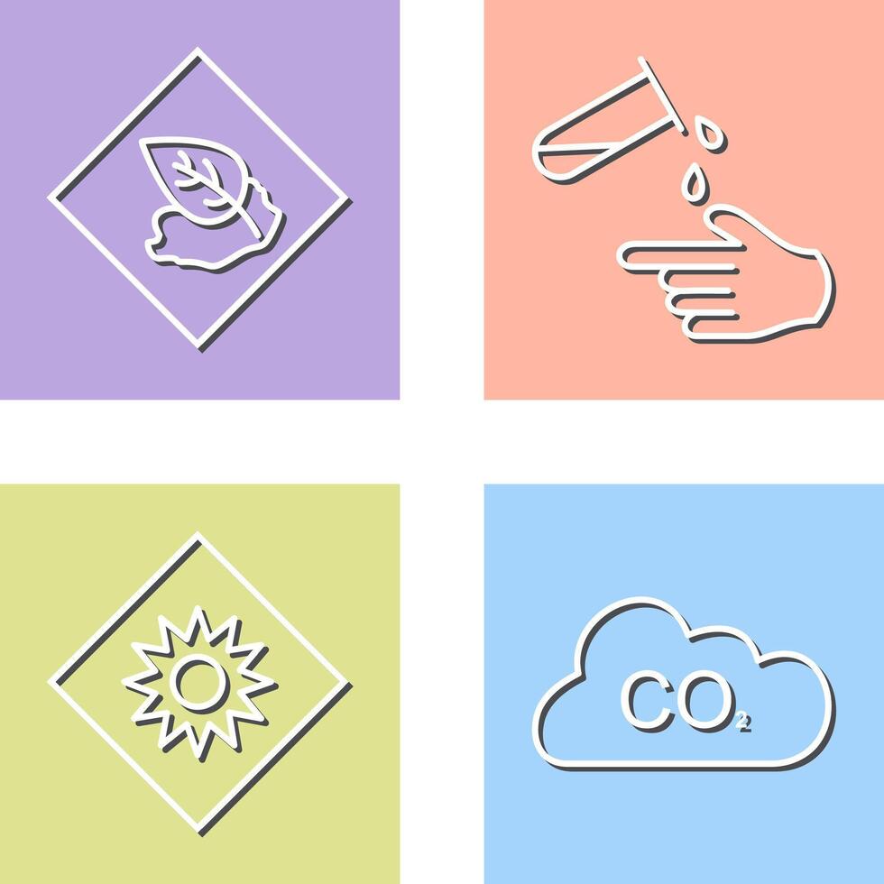 Environment hazard and Corrosive hazard Icon vector