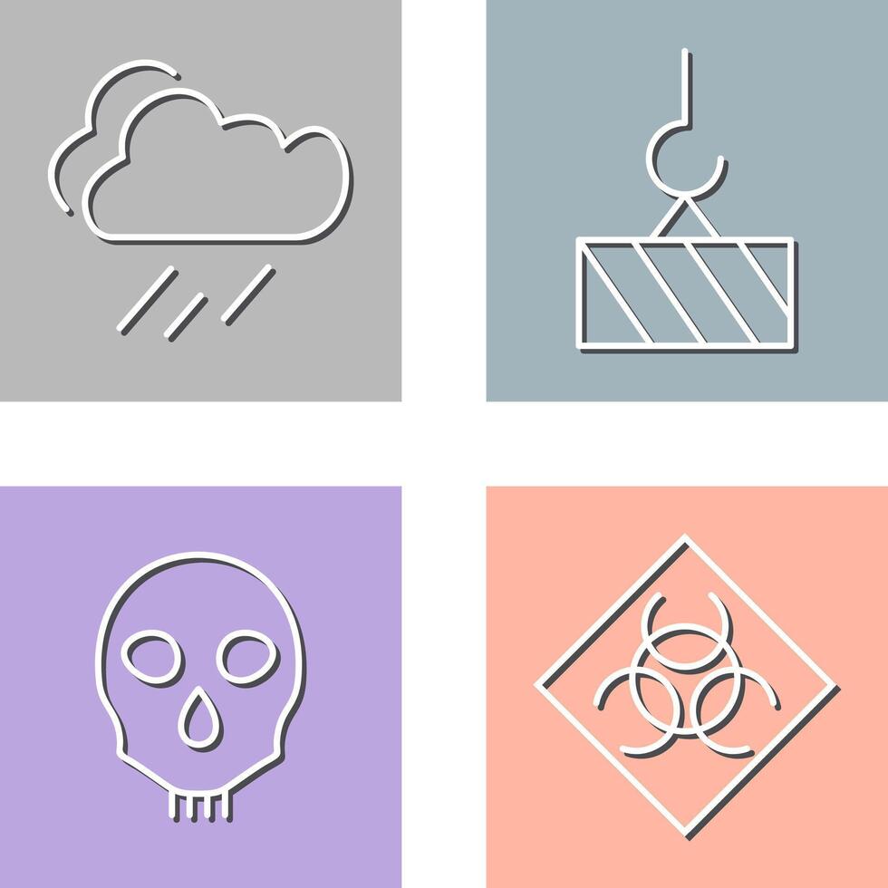 rain and heavy machinery Icon vector